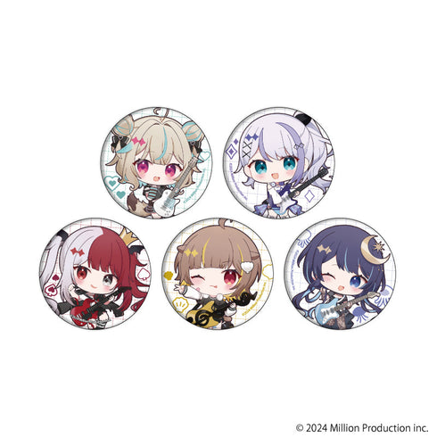 『Million Production』缶バッジ02/ロックver. BOX(全5種)(ミニキャライラスト)